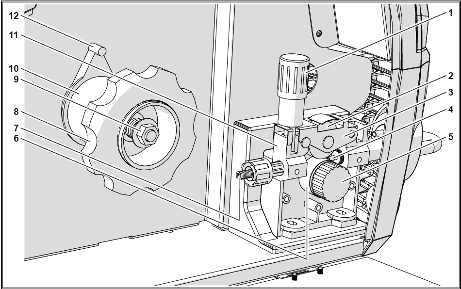 Wire feed room RED MIG 210 Syn